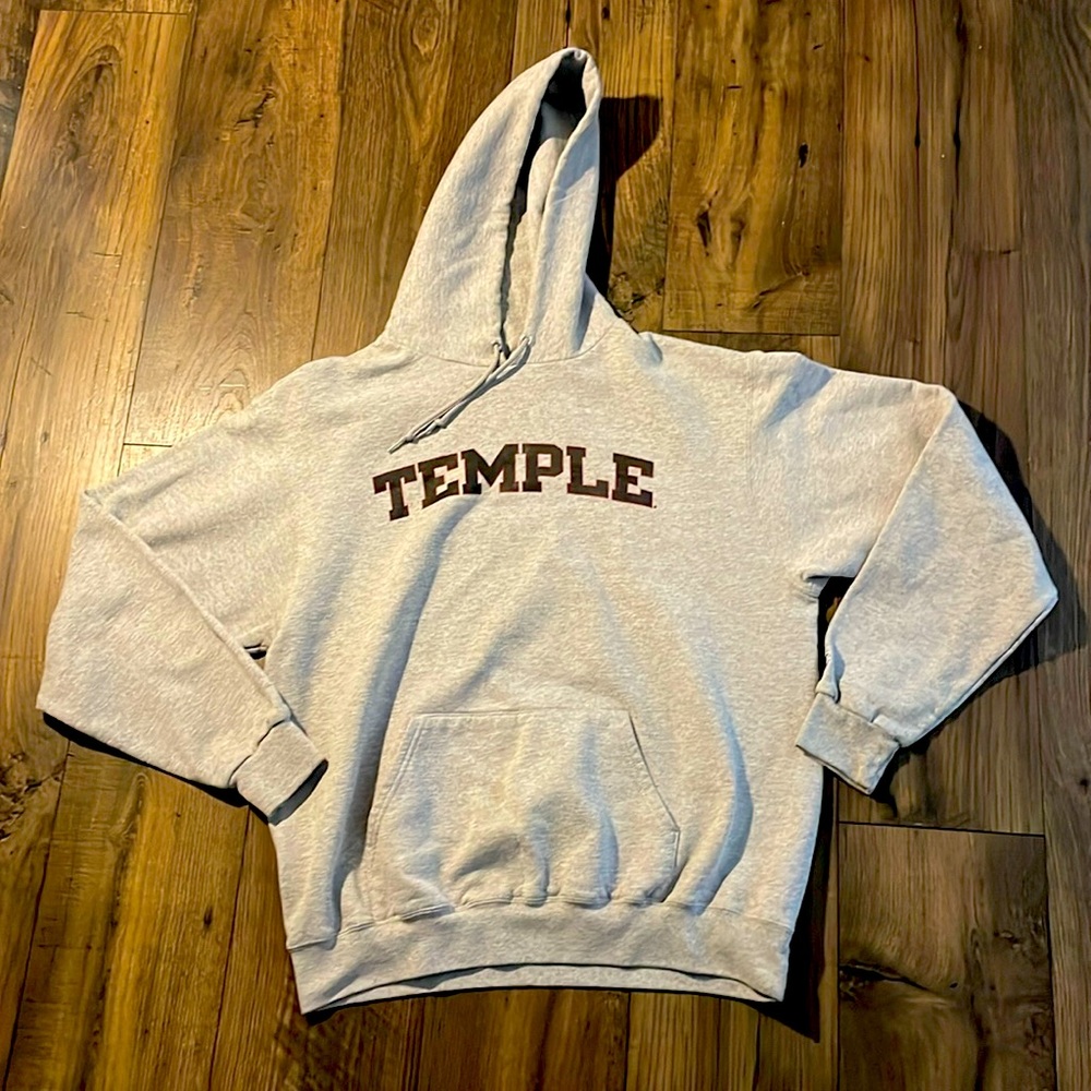 USED MENS TEMPLE UNIVERSITY HOODIE SIZE L